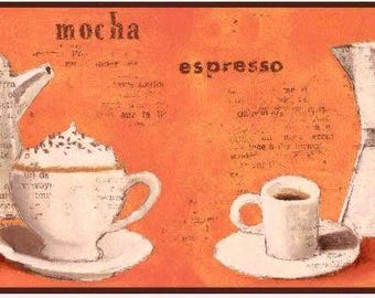 Orange Parasian Coffee Border BP8299bd