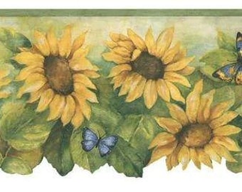 Scalloped Sunflower Wallpaper Border KM80204dc