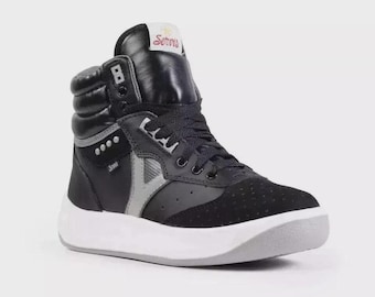 NWT Servis Cheetah High Top Trainers Black Shoes Afghan Taliban Style Sneakers