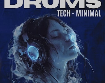 テクノとミニマルミュージック向けの拡張ドラム | WAVドラムループ、キック、スネア、パーカッション（テクノミニマルミュージック用）