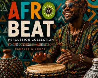 Afrobeat Percussion Samples Pack, 1100 Drum Loops, Amapiano Percussion, Afro House Claps, Hi Hats, WAV One Shots Cubase Ableton FL Studio