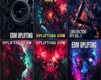 EDM Erhebende Konstruktions-Kits Bundle 6 Bände Wav Samples Musik-Produktion Ableton LOGIK Pro Werkzeuge FL Studio Grund Cubase Music Maker