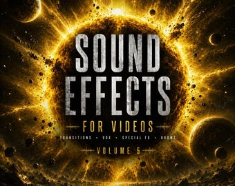 Sound Effects For Videos Volume 5 – 1362 Royalty-Free WAV Sound Effects for Video Editing