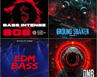 Mega Bass Samples Bundle, EDM, Dubstep, DnB, Trap, Hip Hop (WAV Loops)