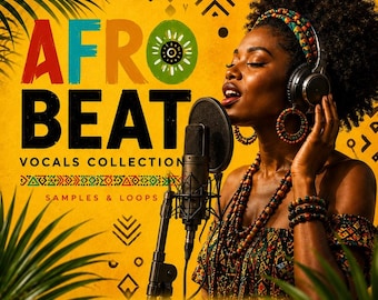 Afrobeat Vocal Sample Pack, 2GB Library and 732 Vocal Loops and Vox Shots, Amapiano Afro House Afropop Vocals, Royalty Free WAV