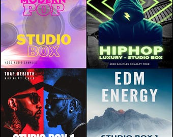 Music Producer Studio Box Bundle, Hip Hop, Trap, EDM, POP Samples