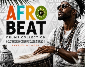 Afrobeat Drum Sample Pack, 1545 Drum Loops and One Shots, Amapiano Afro House Percussion, Royalty Free WAV Ableton Reaper FL Studio One