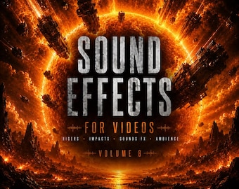 Sound Effects For Videos Volume 8 with 940 Royalty Free WAV Sound Effects | Ambiental Risers Impacts Sounds FX Cinematic Premiere Capcut
