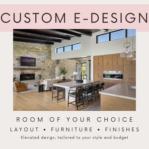 Diseño electrónico personalizado / Habitación a su elección / Tablero de inspiración + Lista de fuentes / Diseño de interiores virtual asequible