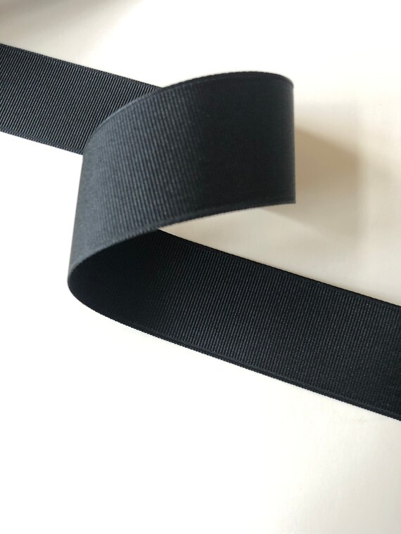 3 Inch Wide Grosgrain Ribbon - 5 Yard Spool Black Craft Ribbon Made In USA
