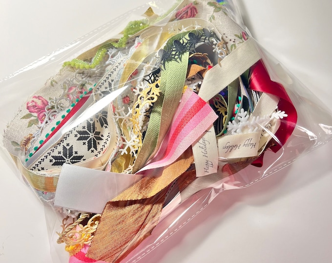 Ribbon Scrap Pack, Variety Mix of Remnants, Widths 3/8 to 2 1/4 Inches ...