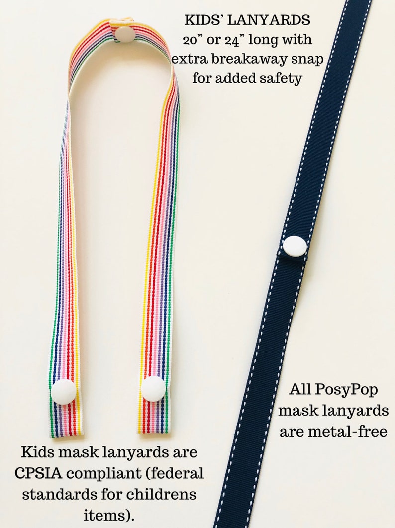 Face Mask Lanyard Breakaway Mask Holder Kids Adults Etsy