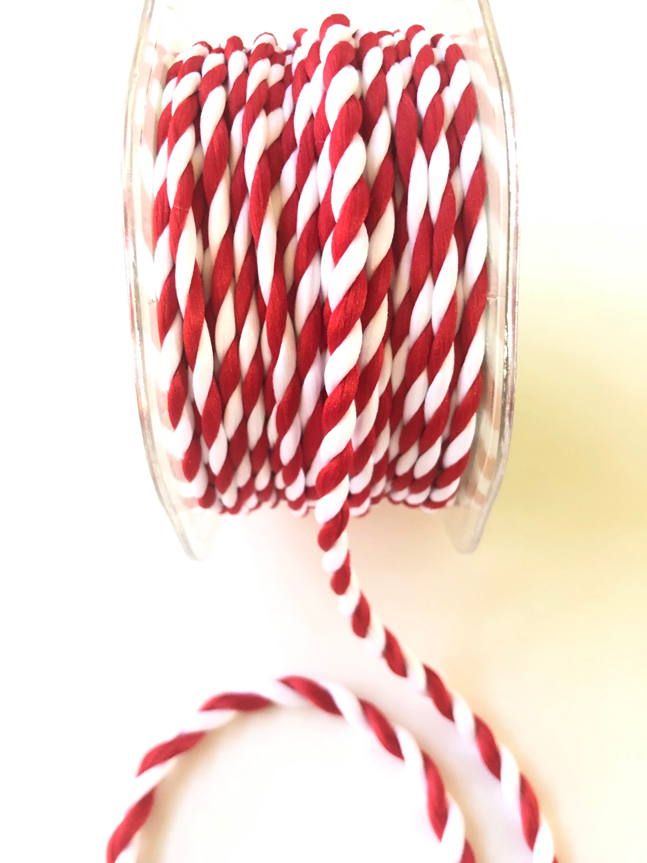 15m X 3mm Twisted Polyester Rope Gold Silver Red Twine Christmas