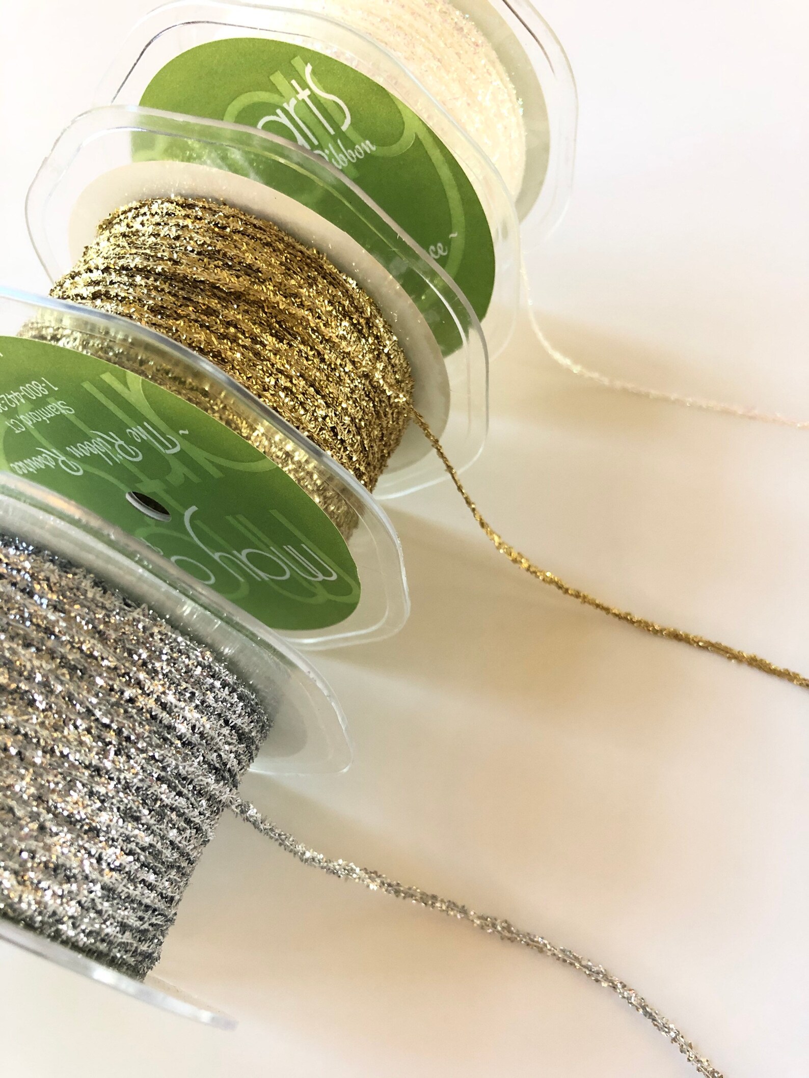 Metallic Tinsel String Cord Silver Gold or White 5 Yards Etsy