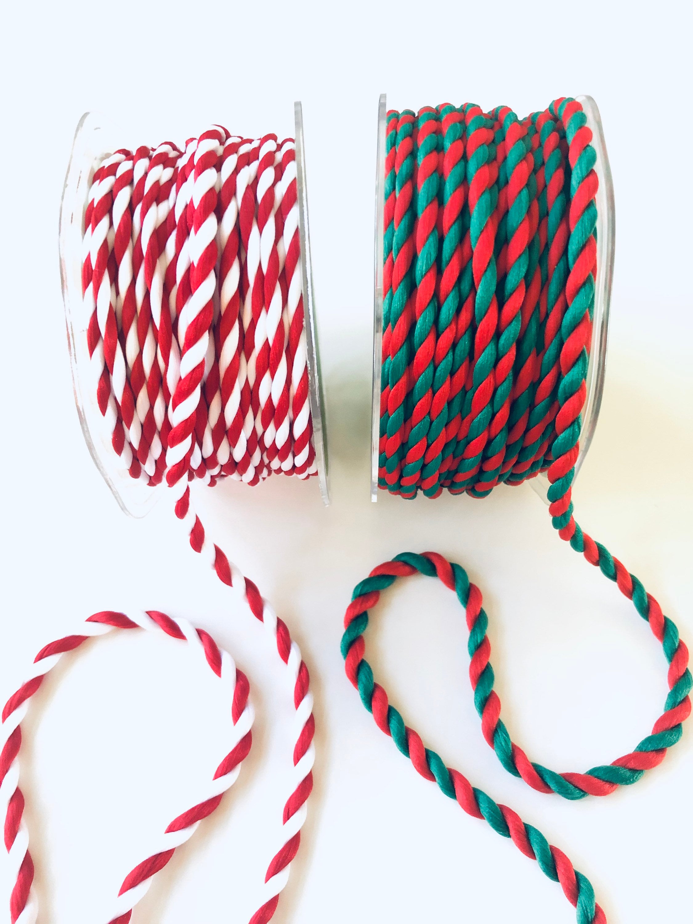 Twisted Rope Cord Ribbon 5 Yards x 1/4 Inch Wide Red White Etsy Polska