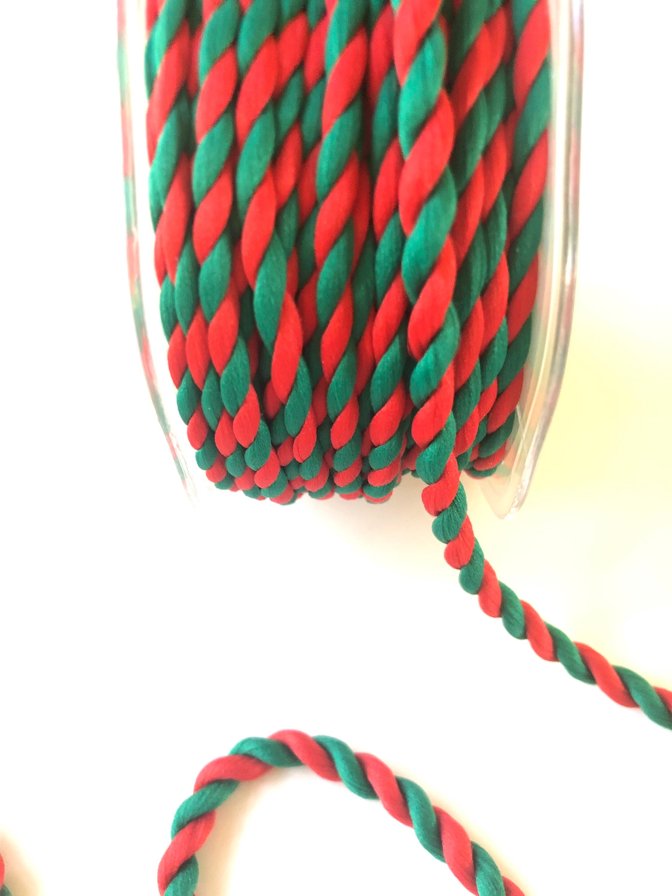 Twisted Rope Cord Ribbon 5 Yards x 1/4 Inch Wide Red White Etsy Polska