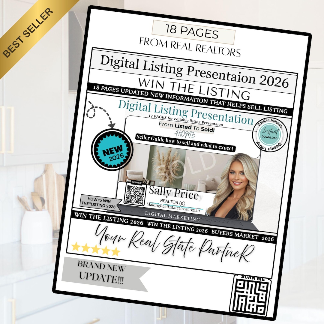 Real Estate Marketing Listing Presentation Minimalist Template Editable ...