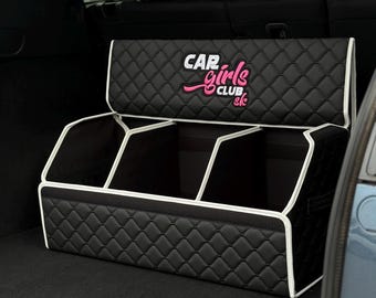Personalized Eco-Leather Car Trunk Organizer, Custom Embroidery