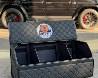 Organizador de maletero de coche de cuero personalizado, ecopiel, regalo de San Valentín