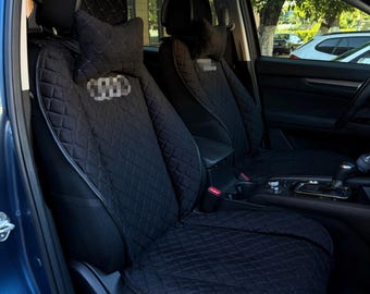 Juego completo de fundas de asiento de coche de cuero ecológico personalizadas
