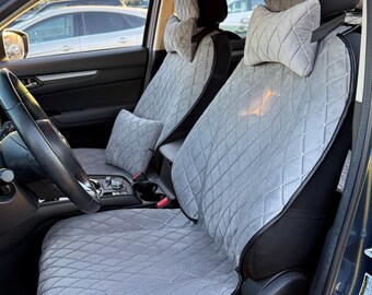 Fundas de asiento de coche de cuero ecológico personalizadas, juego completo, interior personalizado
