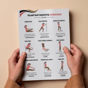 Plantar Fasciitis Exercises | Printable Foot and Heel Stretching ...