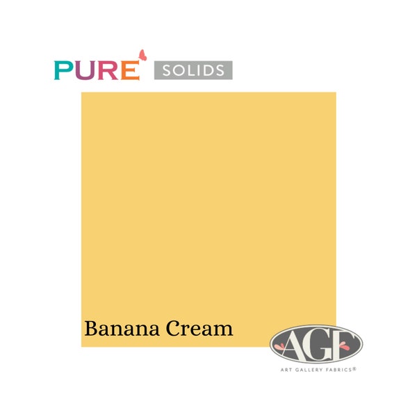 Pure Solids Banana Cream (PE-435) Art Gallery Fabrics Quilting Cotton - By-the-yard, half yard, quarter yard, and fat quarter.