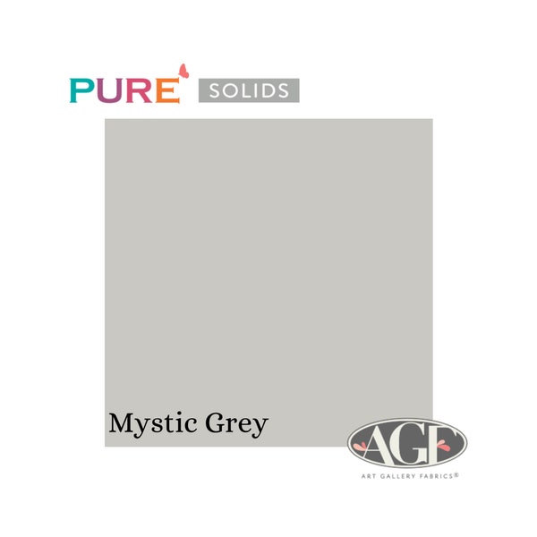 Pure Solids Mystic Grey (PE-431) Art Gallery Fabrics Quilting Cotton - By-the-yard, half yard, quarter yard, and fat quarter.