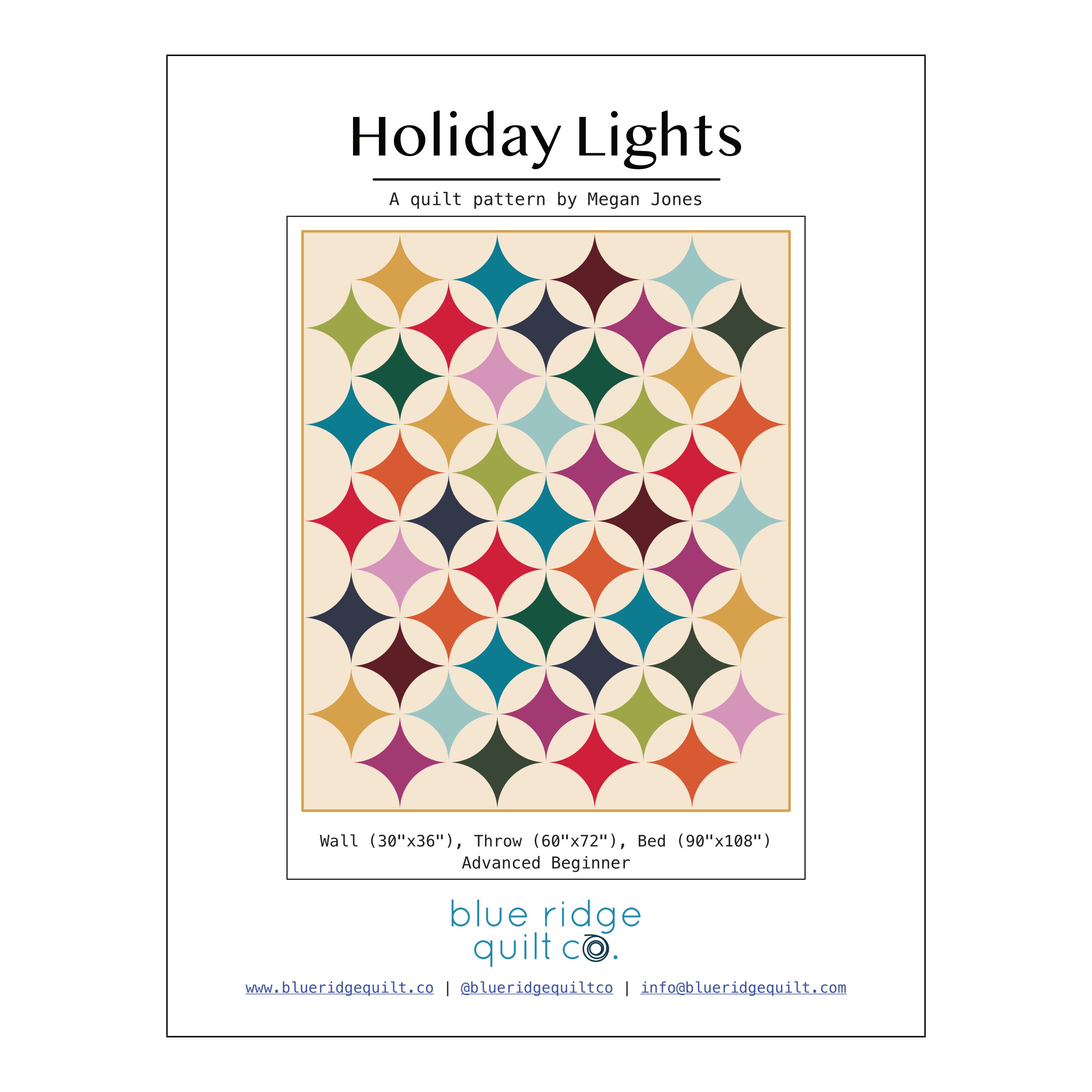 Holiday Lights Quilt Pattern PDF Digital Download Etsy