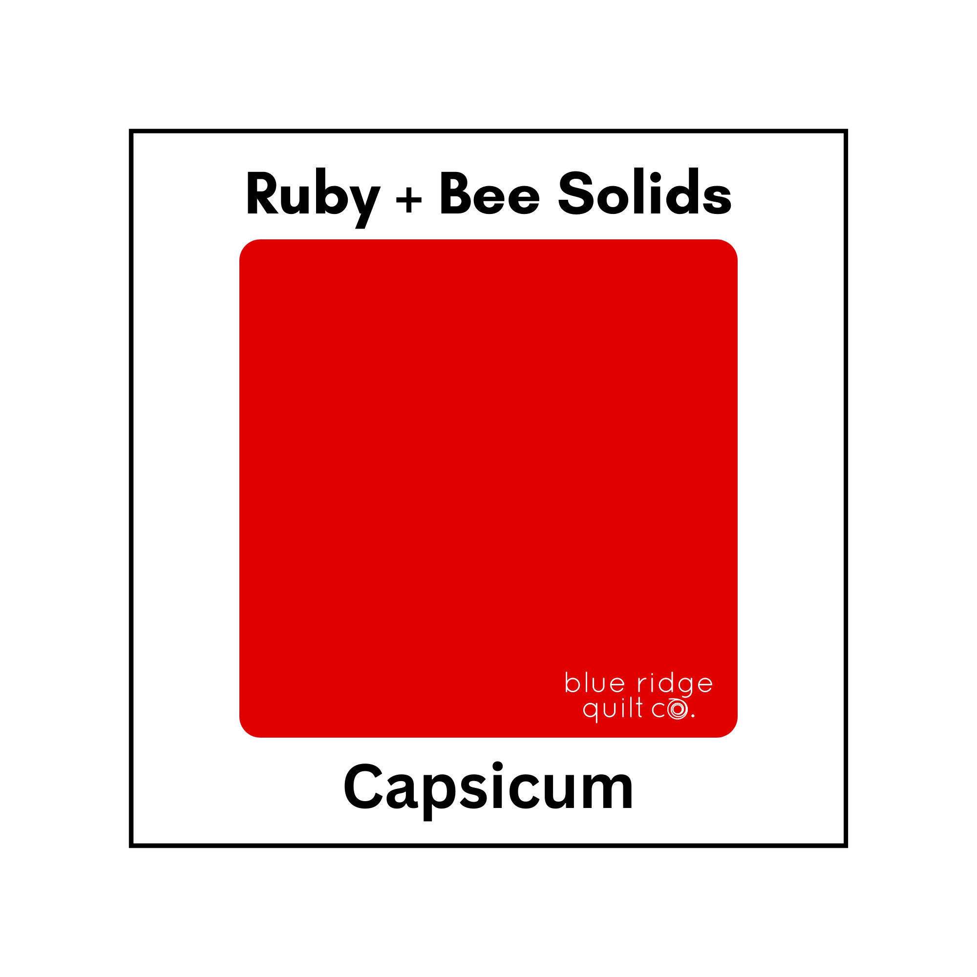 Ruby + Bee: Capsicum Ruby + Bee: Capsicum
