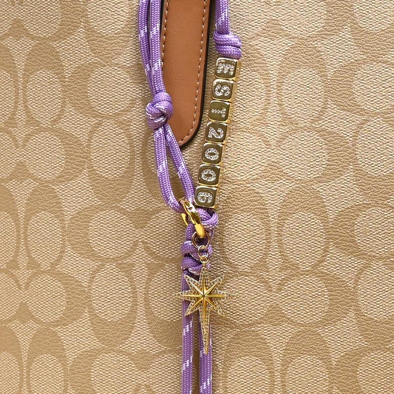 Custom Name Keychain, Personalized Keychain for Purse, Handmade Paracord Accessory 22 Colors image 18