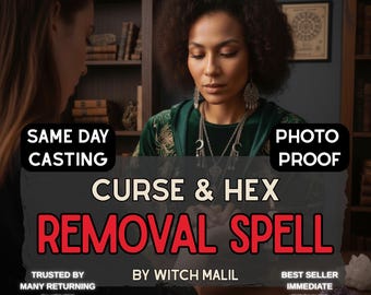 Hechizo de eliminación de maleficios y maldiciones de brujas de Etsy: lanzamiento el mismo día, eliminación de malas energías, devolución al remitente, ruptura de maldiciones, protección contra el mal de ojo.