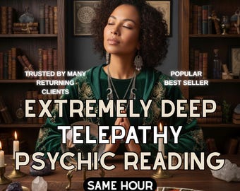 Deep Telepathy Reading Psychic, Telepathic Reading, Same Hour Exact Thoughts, Read Their Mind, Psychic Reading