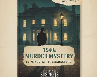 PG Mixed 12-16 Characters | 1940s Murder Mystery Party | PDF Version