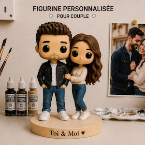 Personalized 3D Chibi Custom Figurine from Photo | Mini Me | Gift Figurine for Couples, Weddings, Family, Friends, and Careers