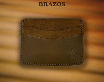 Handgefertigtes Kartenetui aus Vollnarbenleder – Personalisiertes, schlankes Design für die Vordertasche