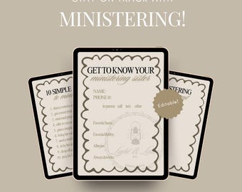 Relief Society Ministering Printables | Assignment Sheet + Ideas List (PDF)