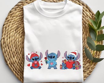 Stitch Valentine's Day Sweatshirt, Disney Love Sweater, Lilo And Stitch Shirt, Stitch Lover Gift, Stitch Love Candy Sweatshirt