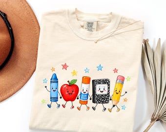 School Supplies Friends Shirt, Back To School Teacher Tee, Cute Classroom Squad Gift, First Day Of School Student