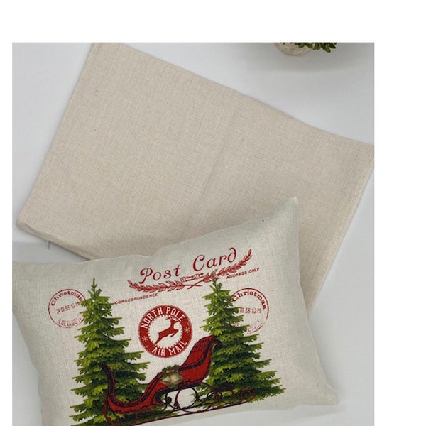 12" x 18" Pillow Covers, Blank Pillow Covers, Sublimation Poly Linen Pillow Covers, Sublimation Blanks,  Pillow Blanks