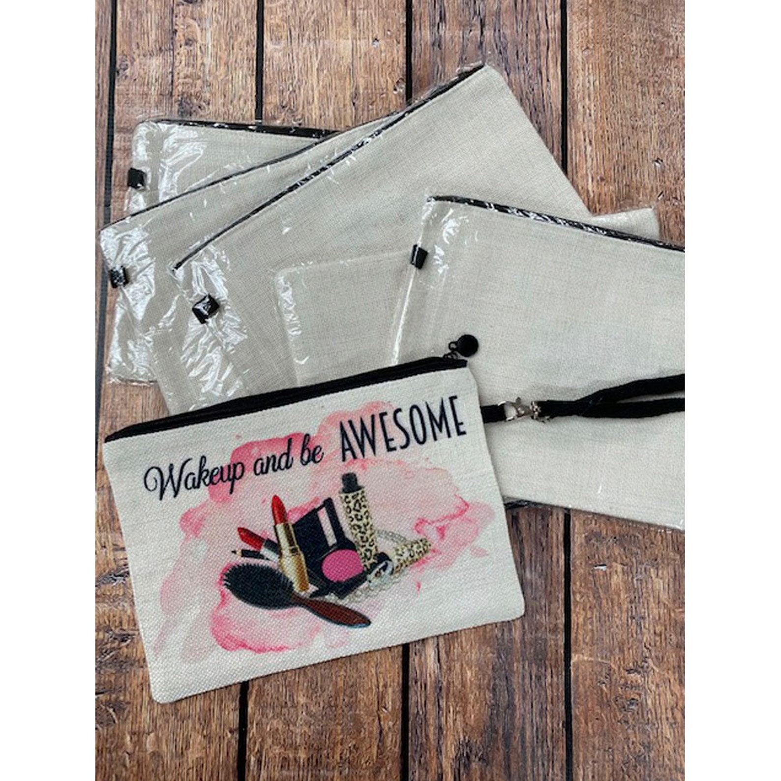 Sublimation BLANK Makeup Bag Sublimation Blank Poly Linen Etsy