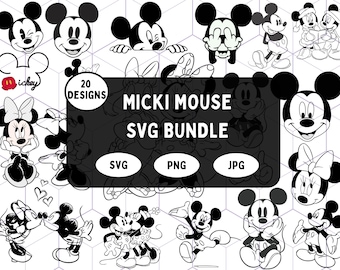 Mickey Mouse SVG Bundle,Custom Name, Birthday T-shirt, Instant download (Digital Download)
