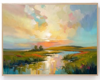 Charleston Marsh Sunset Art Print: South Carolina Lowcountry Painting