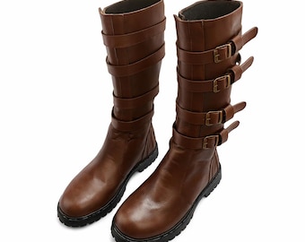Botas inspiradas en Obi-Wan Kenobi, calzado para disfraz de cosplay de Star Wars
