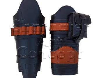 Armadura de cuero para muslos, brazalete para piernas de cosplay, cinturón utilitario medieval, funda ajustable para pierna.