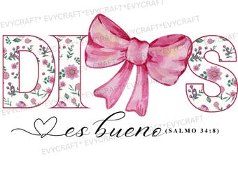 Dios Es Bueno PNG, Christian Faith Design, Spanish Quote