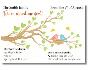 Printable Moving Announcement Template | New Address Card | Change of Address Card | Digital Moving Announcement | We've Moved Postcard