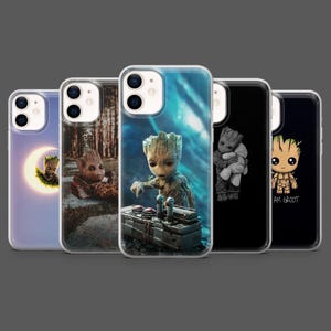 Funda para teléfono Baby Groot Guardians Galaxy para iPhone 17, 16, 15, 14, 13, 12, Samsung S25, S24, S23Fe, S22, A17, A26, A56, Pixel 10, 9