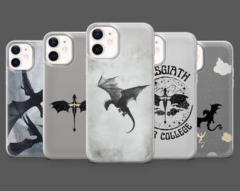 Vierte Flügel Handyhülle Onyx Dragon Book Lover Cover für iPhone 17, 16, 15, 14, 13, 12, Samsung S25, S24, S23Fe, S22, A17, A26,A56,Pixel 10,9