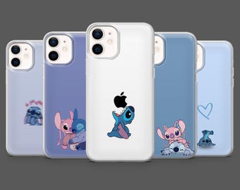 Lilo and Stitch Phone Case Ohana Disney Cartoon Cover for iPhone 17, 16, 15, 14,13,12, Samsung S25, S24, S23Fe, S22, A17,A26,A56, Pixel 10,9